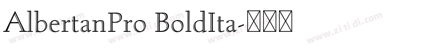 AlbertanPro BoldIta字体转换